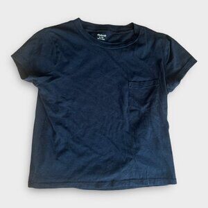 Madewell cropped pocket tee black - women's XS